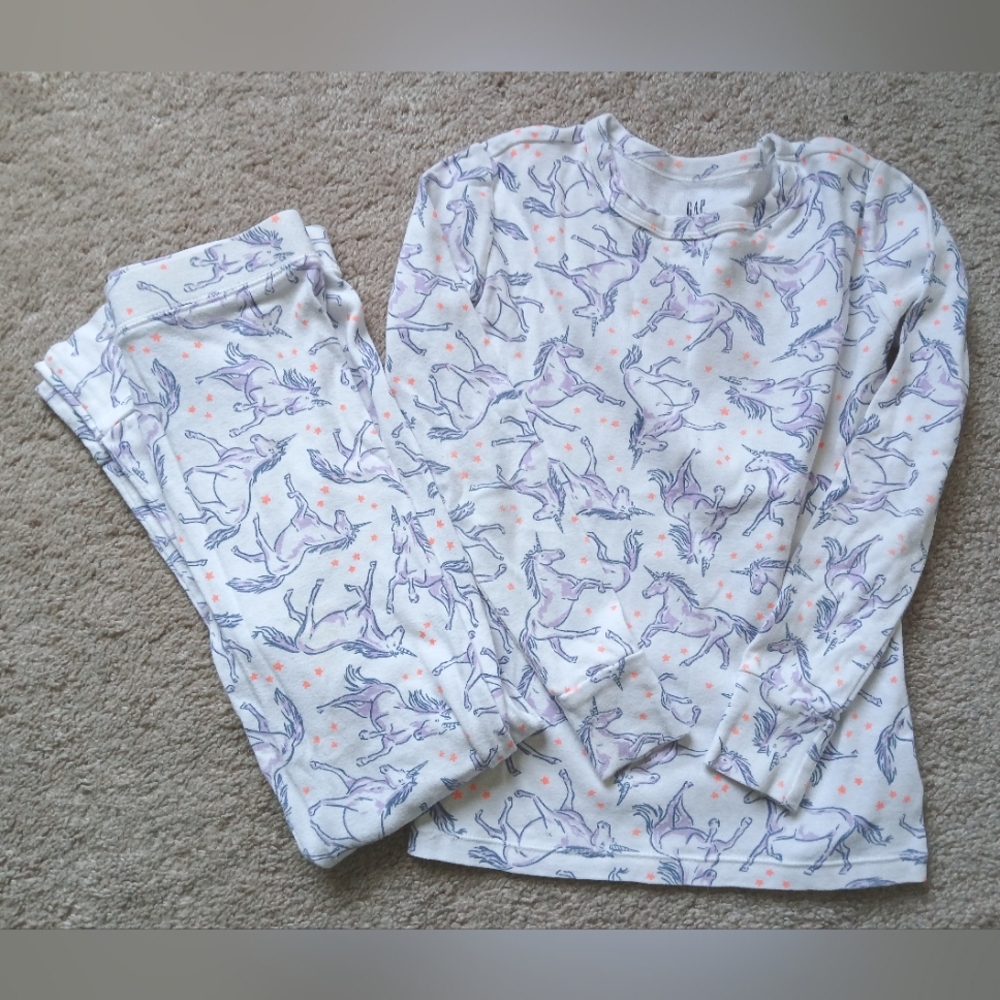 GAP Cotton Unicorn Pajamas Size 8